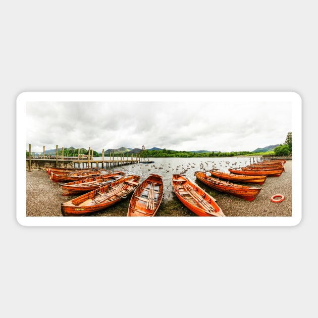 Derwentwater, Panorama, Keswick, Cumbria, UK Sticker by tommysphotos